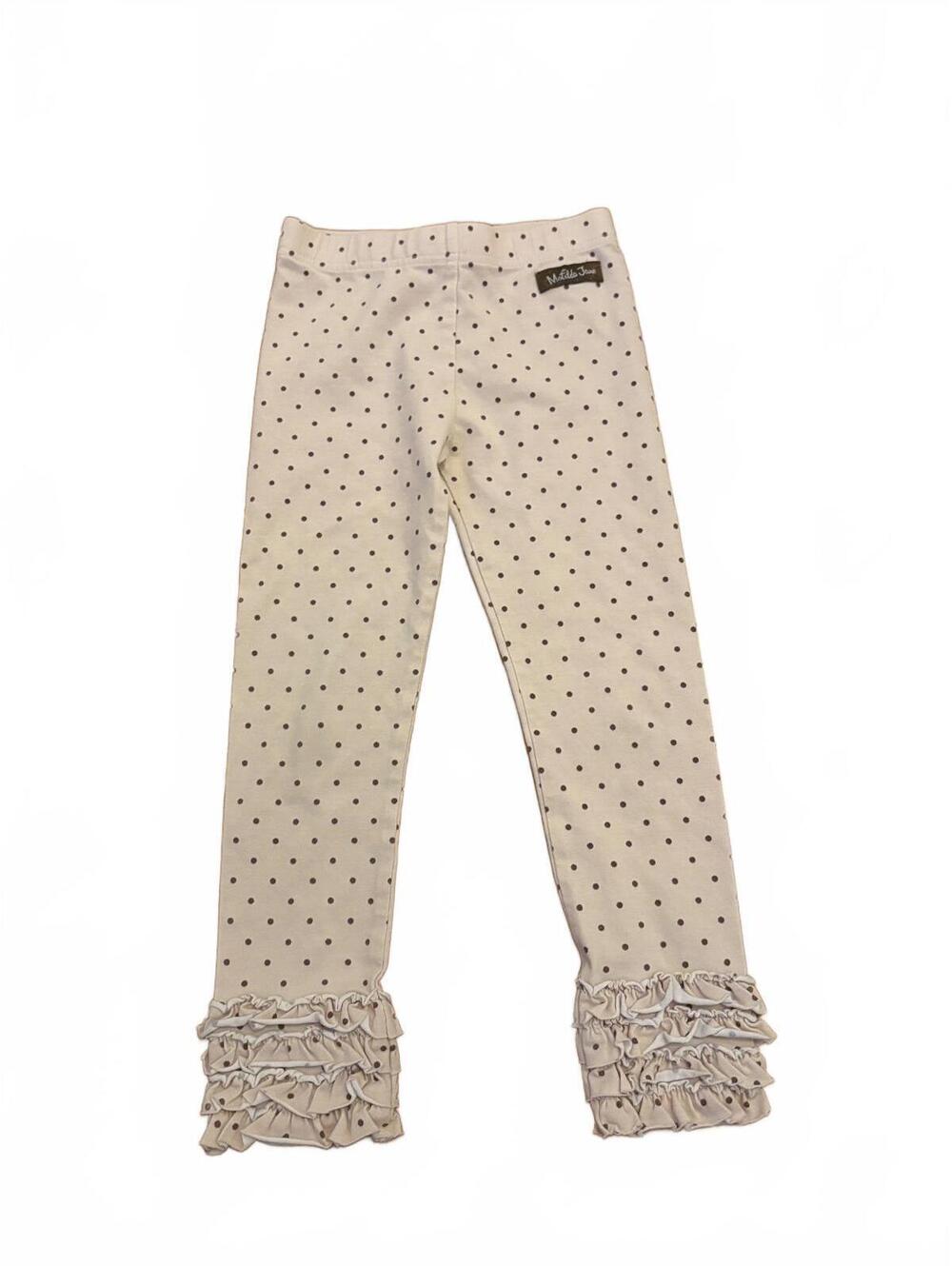 Matilda Jane Girls' Polka Dot Leggings with Ruffle Cuffs Size 4